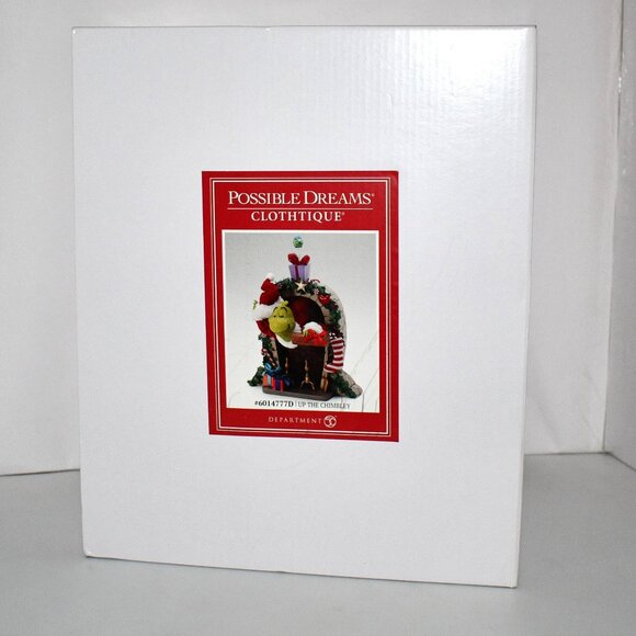 Dept 56 Grinch Possible Dreams Grinch Up the Chimbley Statue #6014777D NIB - Picture 1 of 4